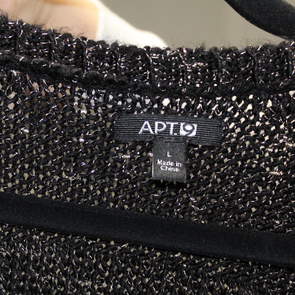 Apt.9 Sweater Tunic In Black And Gold Size Large - image 5